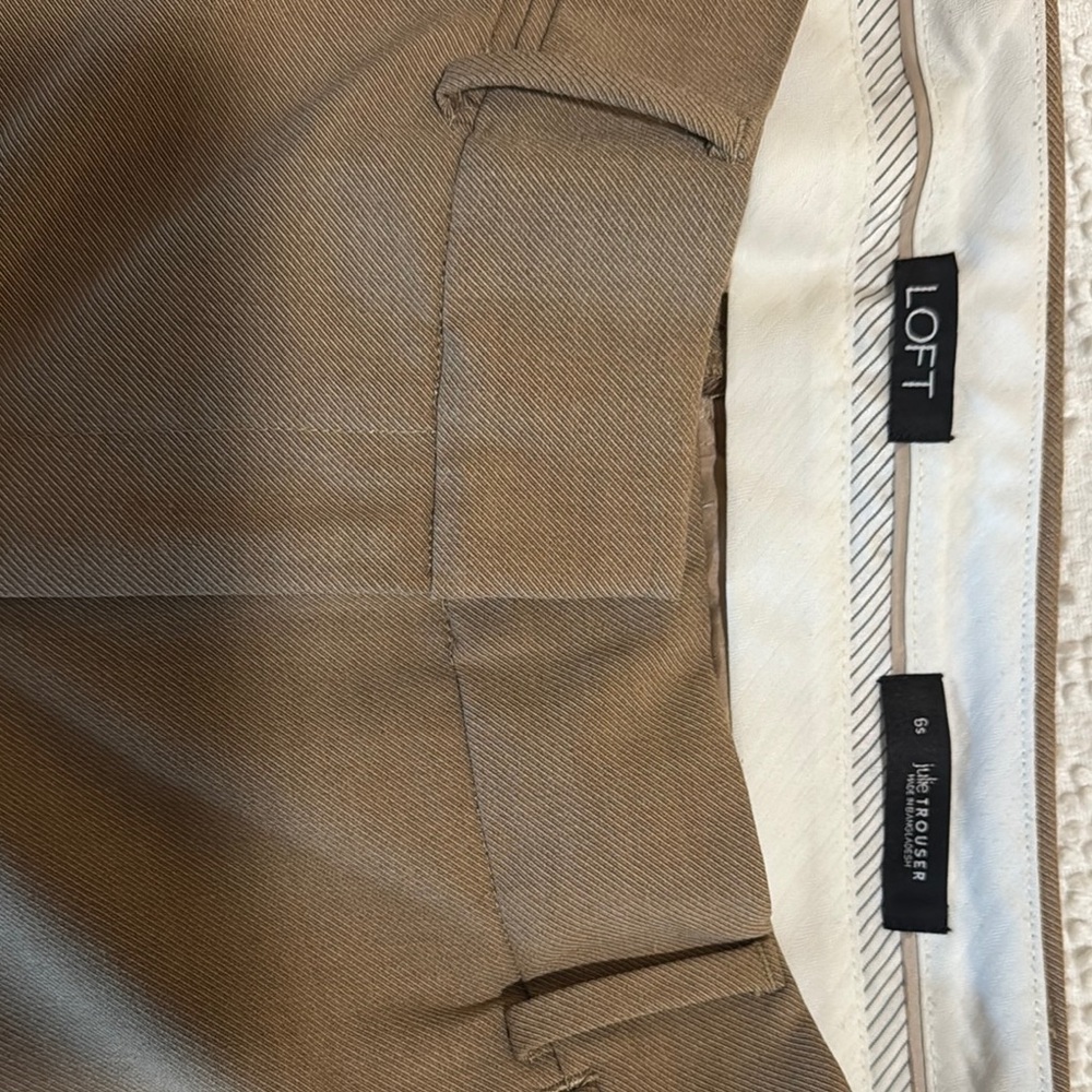 LOFT Classic Brown Julie Trousers Size 6